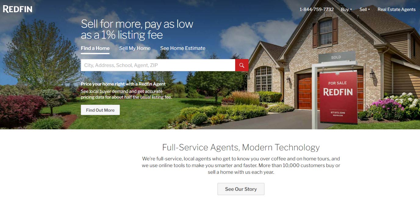 Redfin website