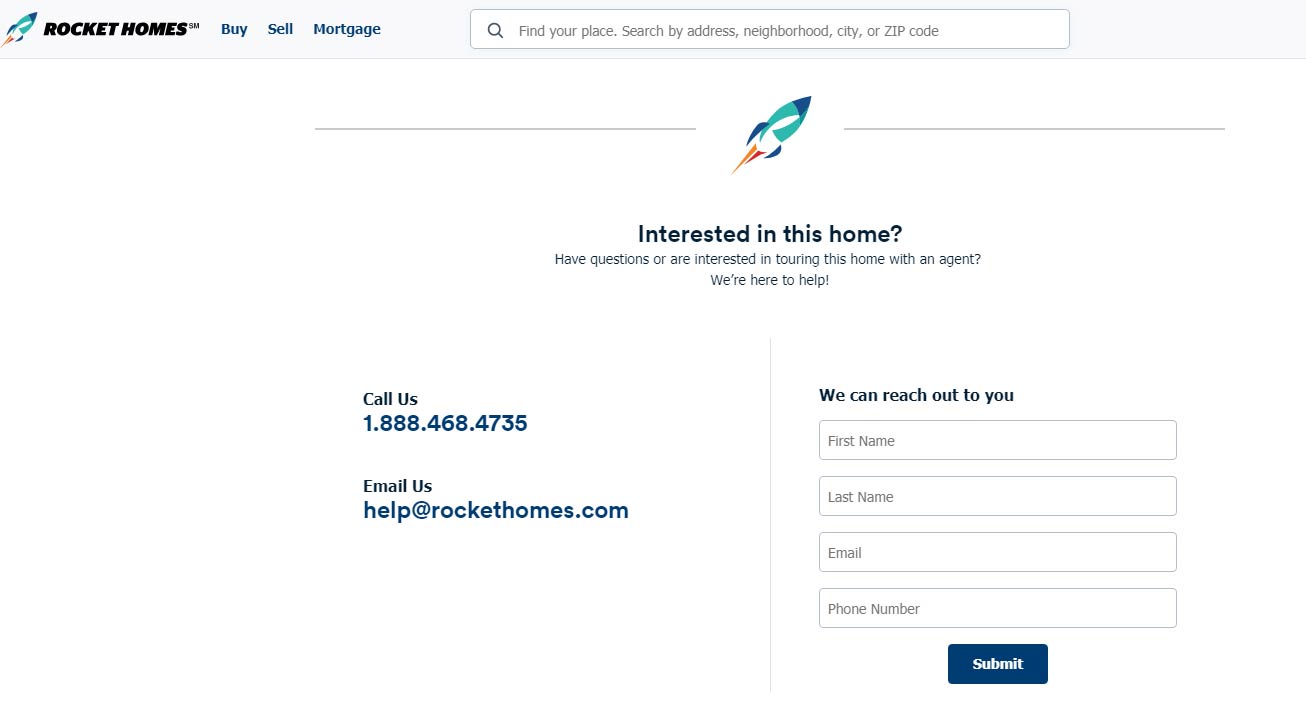 Rocket Homes website